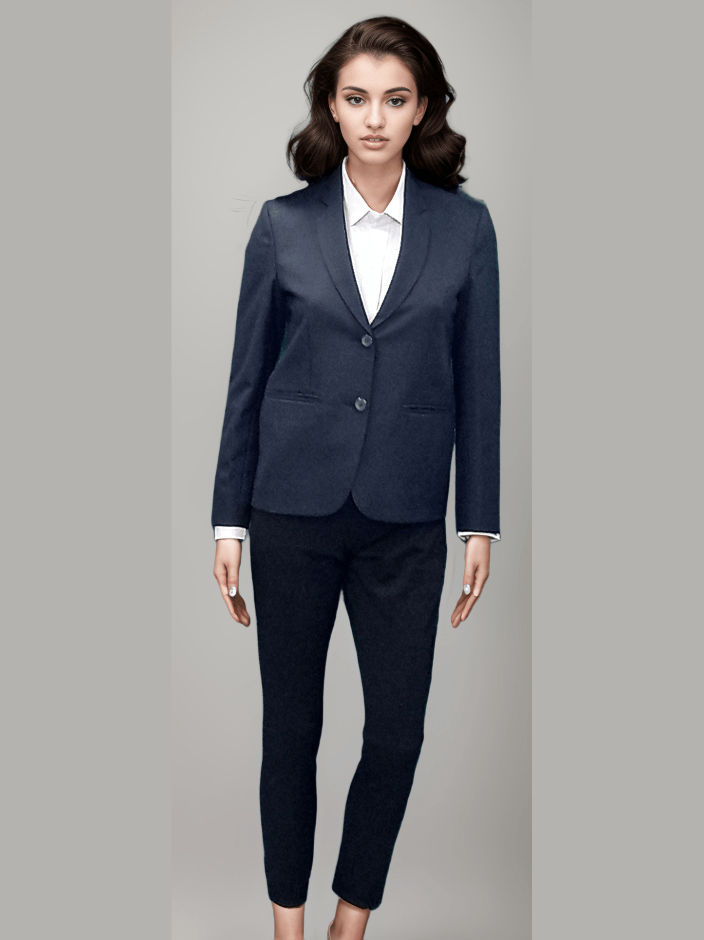 Blazer Ladies Navy Blue - J R GARMENTS