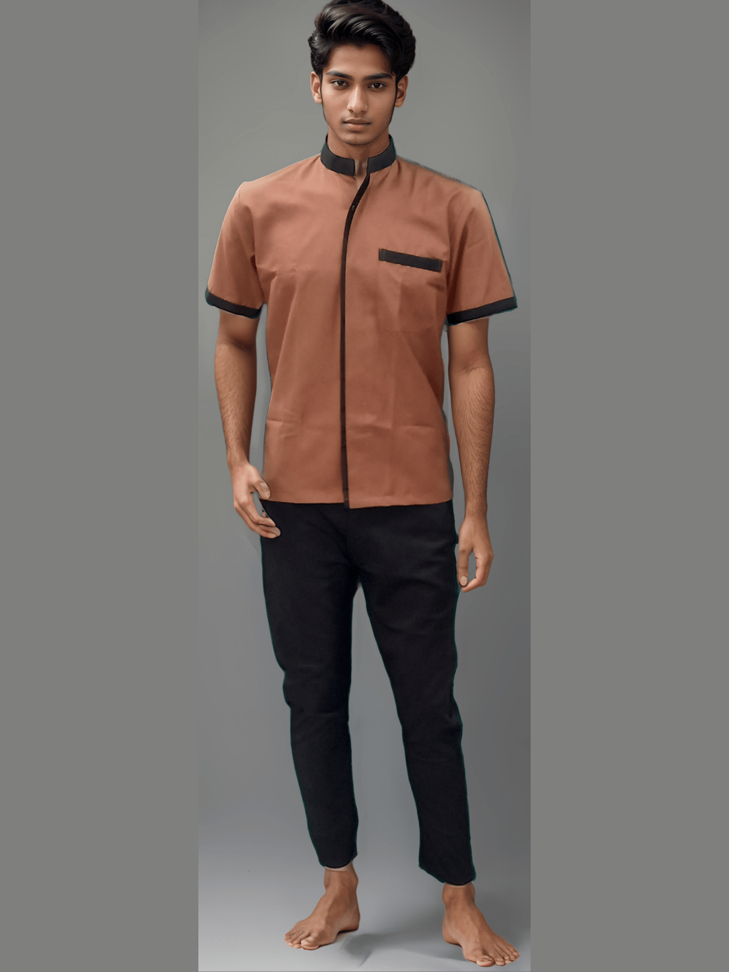 Helping Staff Shirt Rust - J R GARMENTS