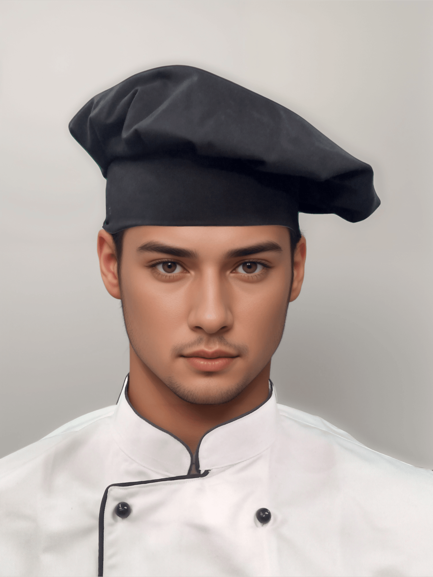 Chef Cap Black - Professional Kitchen Headwear for Culinary Experts - J R GARMENTS