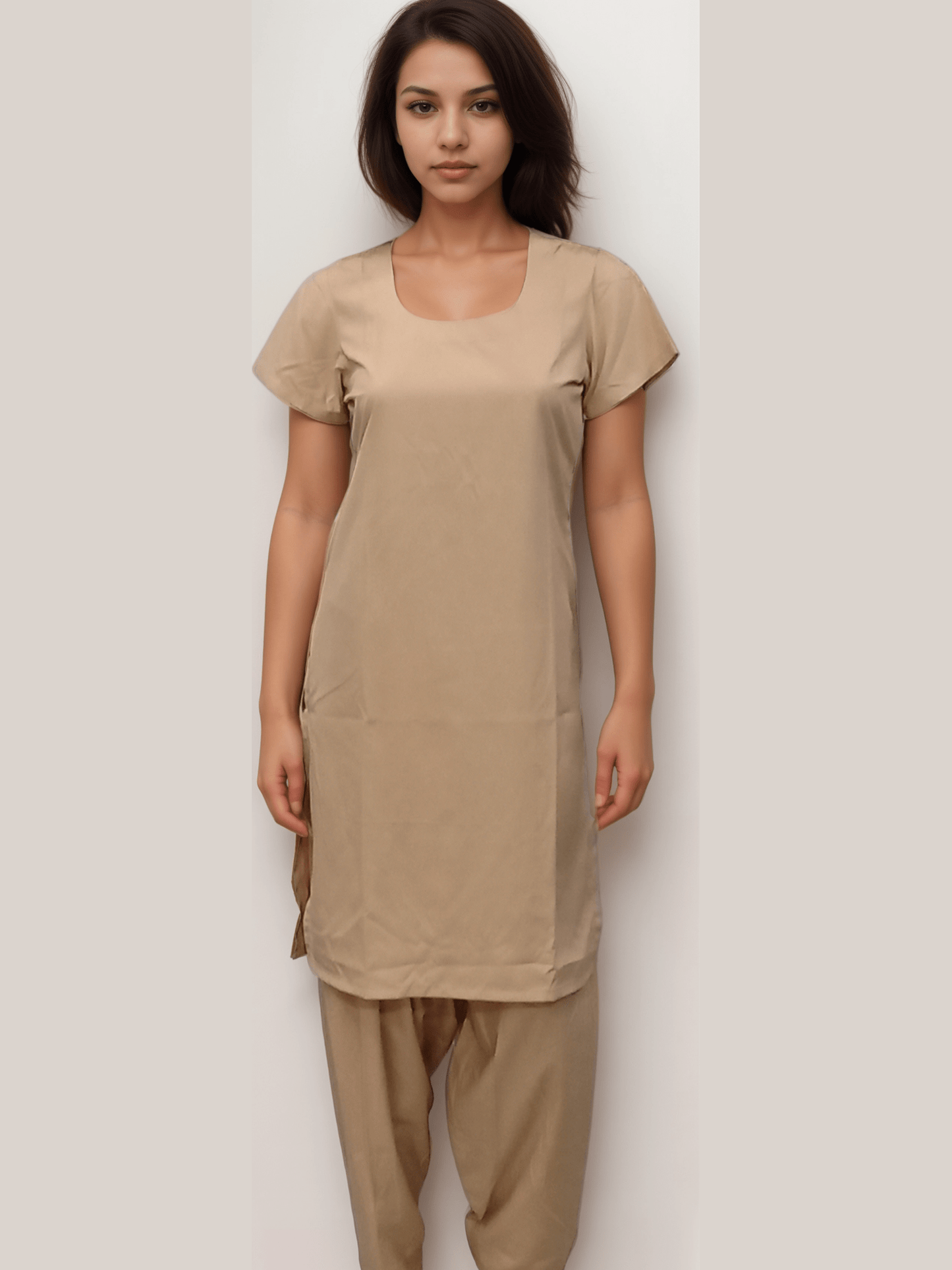 Punjabi Dress Camel Colour - J R GARMENTS