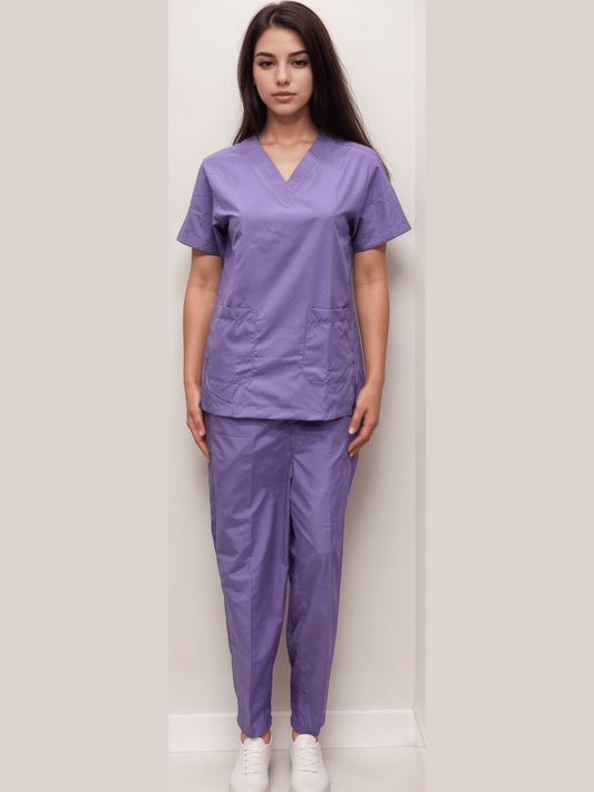 Scrub Dress Lavender - Stylish & Comfortable Medical Attire - J R GARMENTS