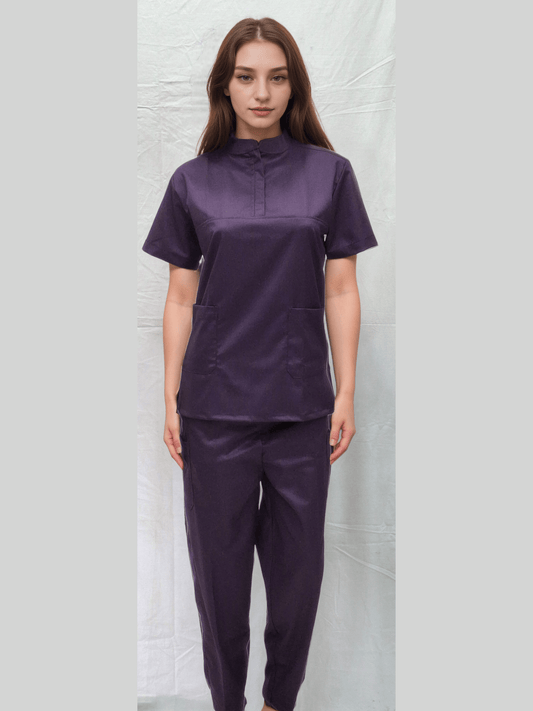 Scrubs Chinese Collar HICKORY for Ultimate Comfort and Style in Professional Wear - Chinese Collar Scrubs - J R GARMENTS