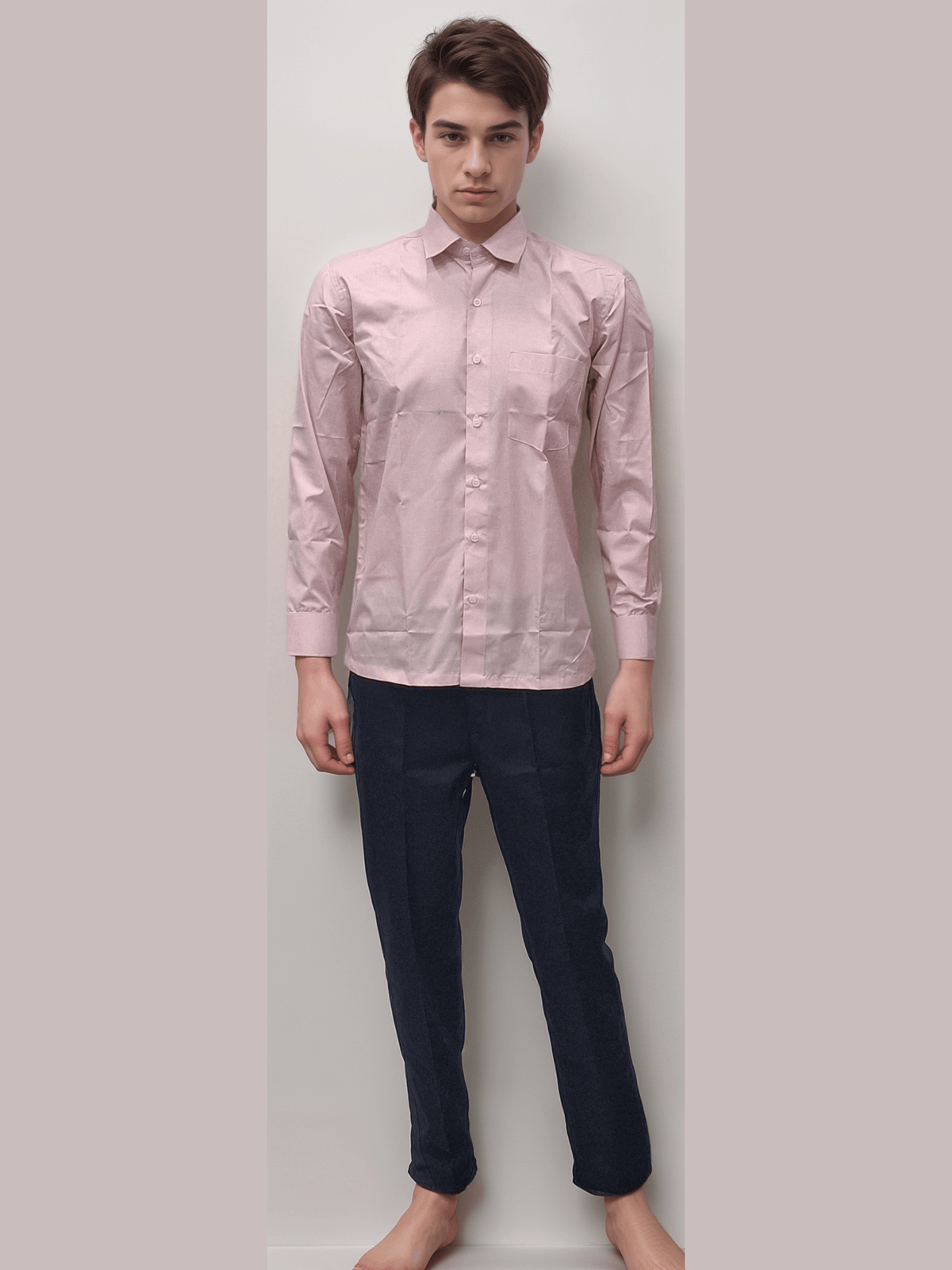 Formal Shirt Gents Peach - J R GARMENTS