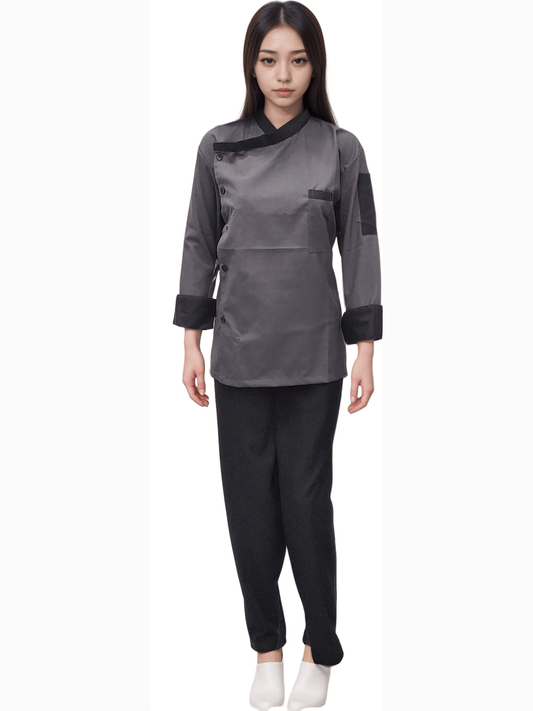 Chef Coat - Stylish Rusty Grey Chef Coat for Culinary Professionals - J R GARMENTS