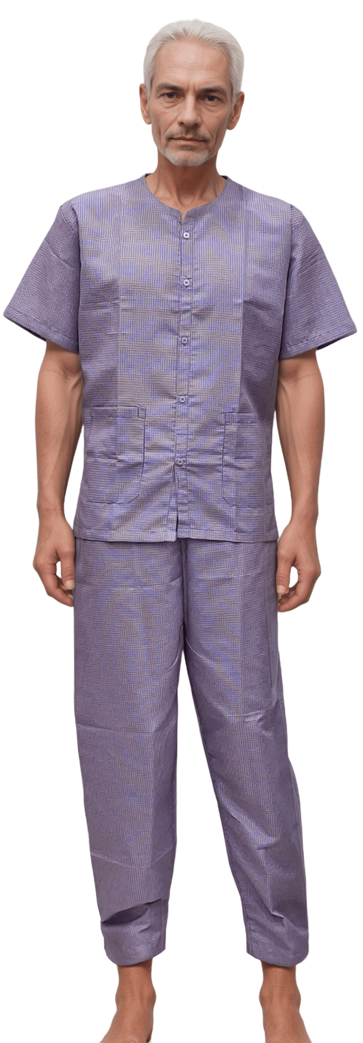 Sapphire Checks Patient Dress – Comfortable & Practical Hospital Wear - J R GARMENTS