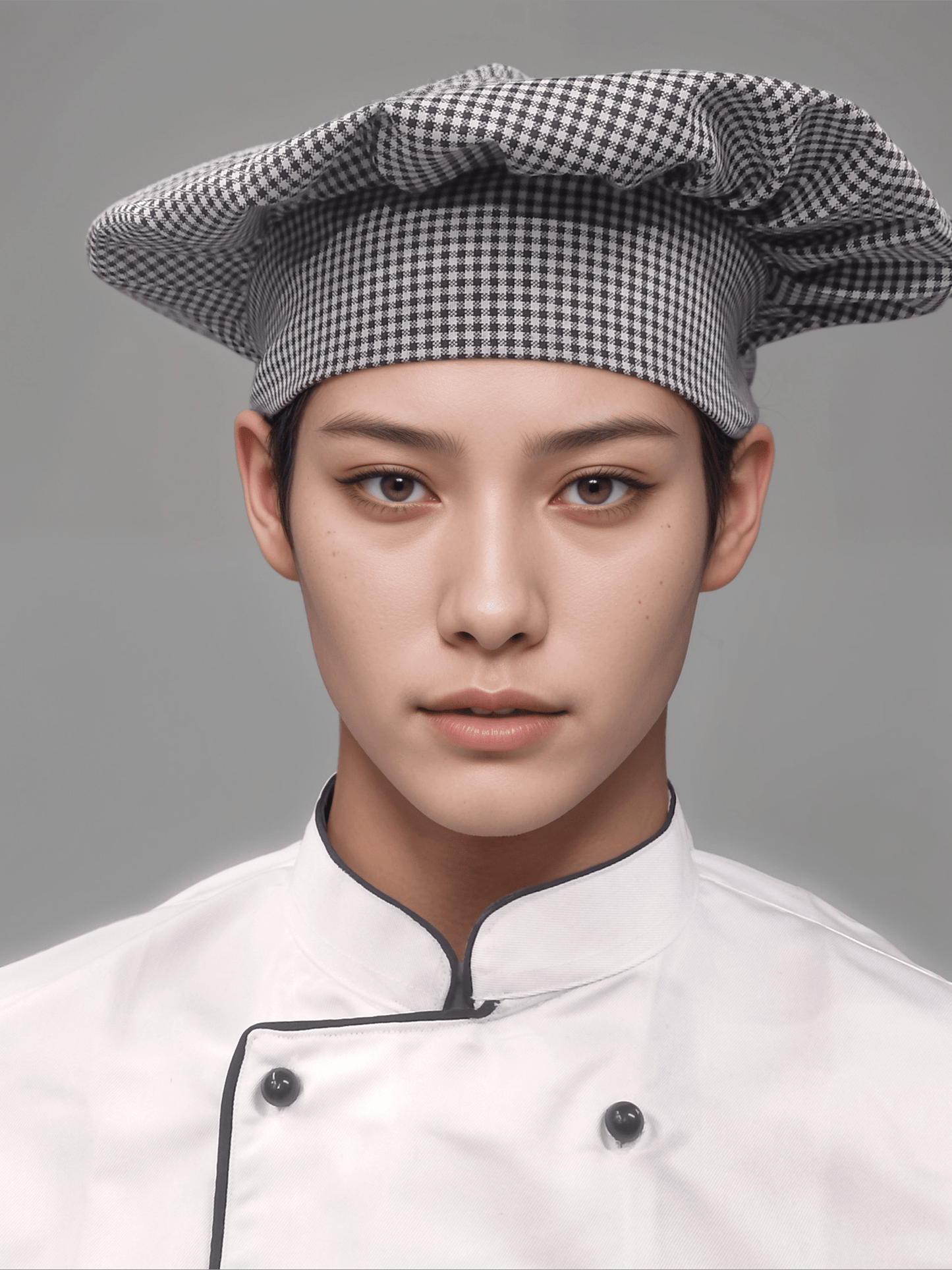 Chef Cap Black and White Checks for Professional Culinary Style - J R GARMENTS