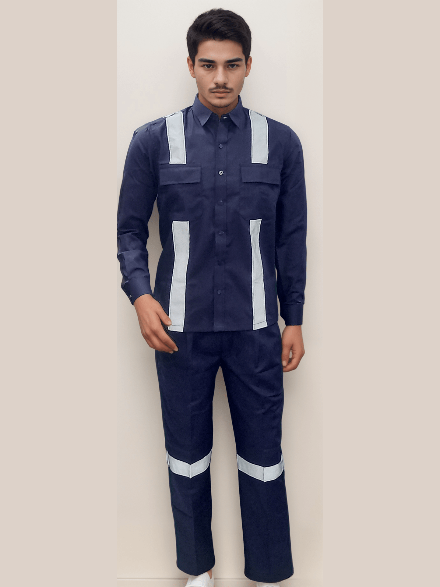 Reflector Pant Shirt Navy Blue - J R GARMENTS