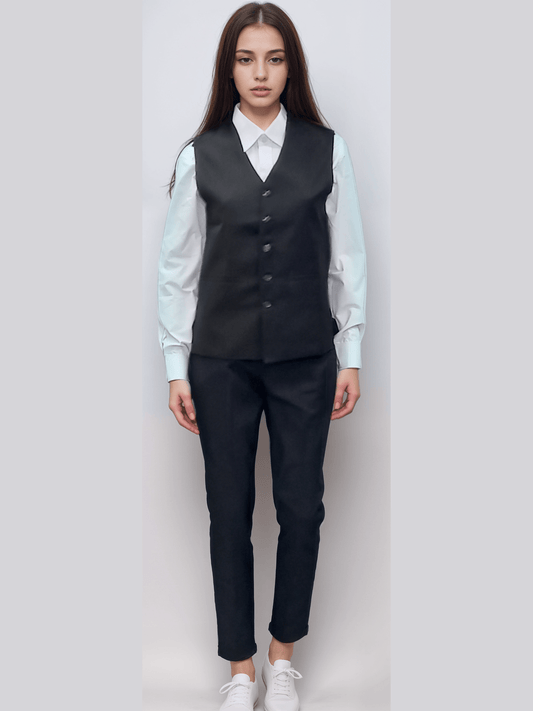 V Neck Jacket Black - J R GARMENTS