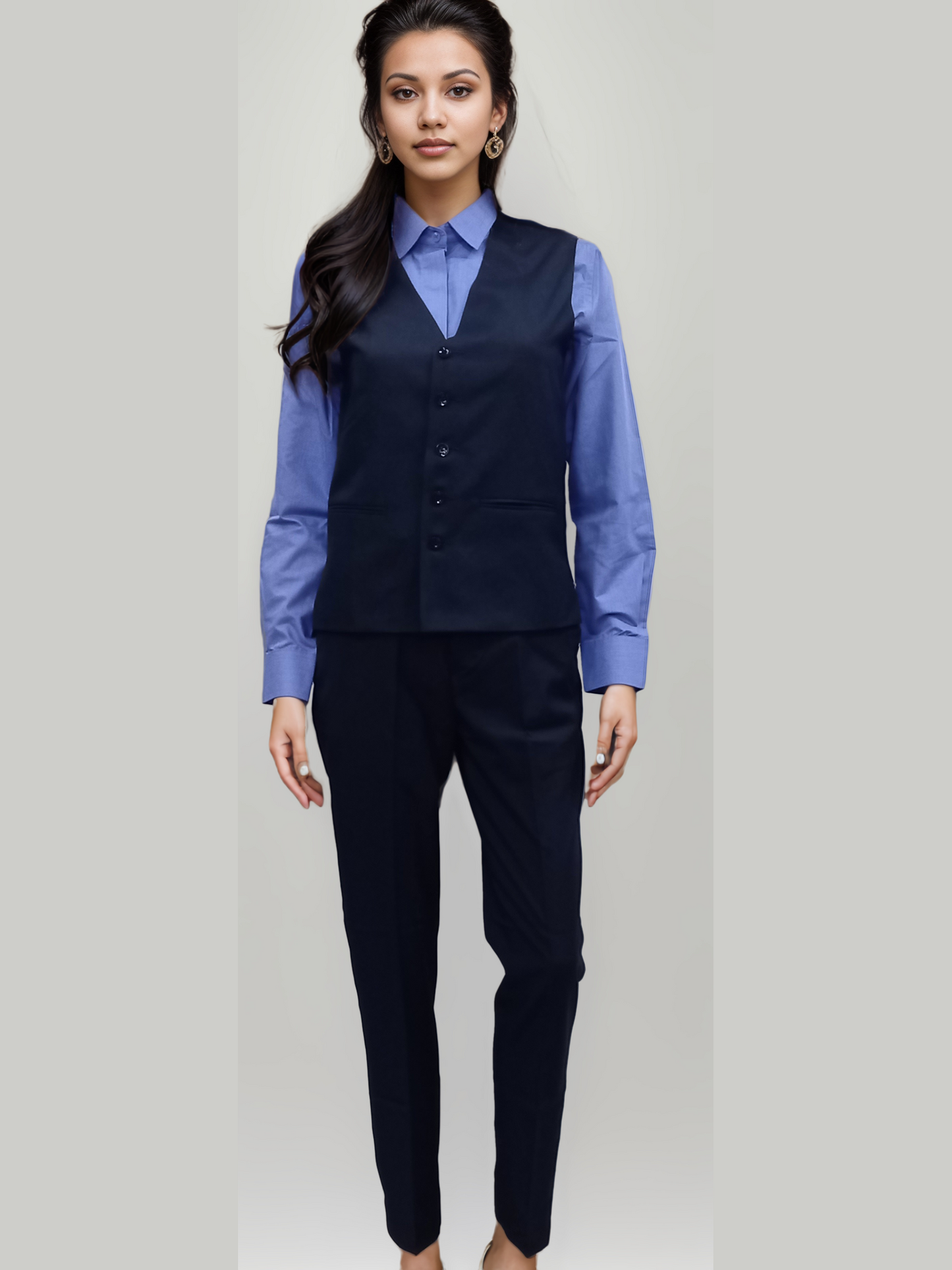 V Neck Jacket Navy Blue - J R GARMENTS