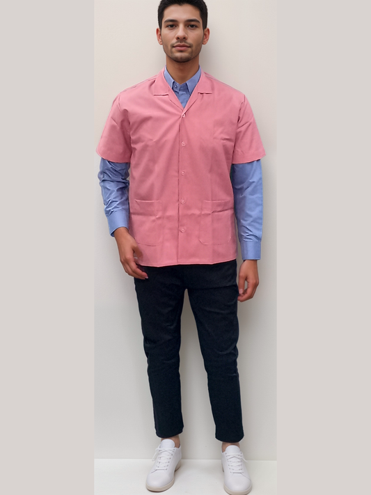 Apron Half Sleeves Pink - Stylish & Functional Pink Half Sleeve Apron - J R GARMENTS