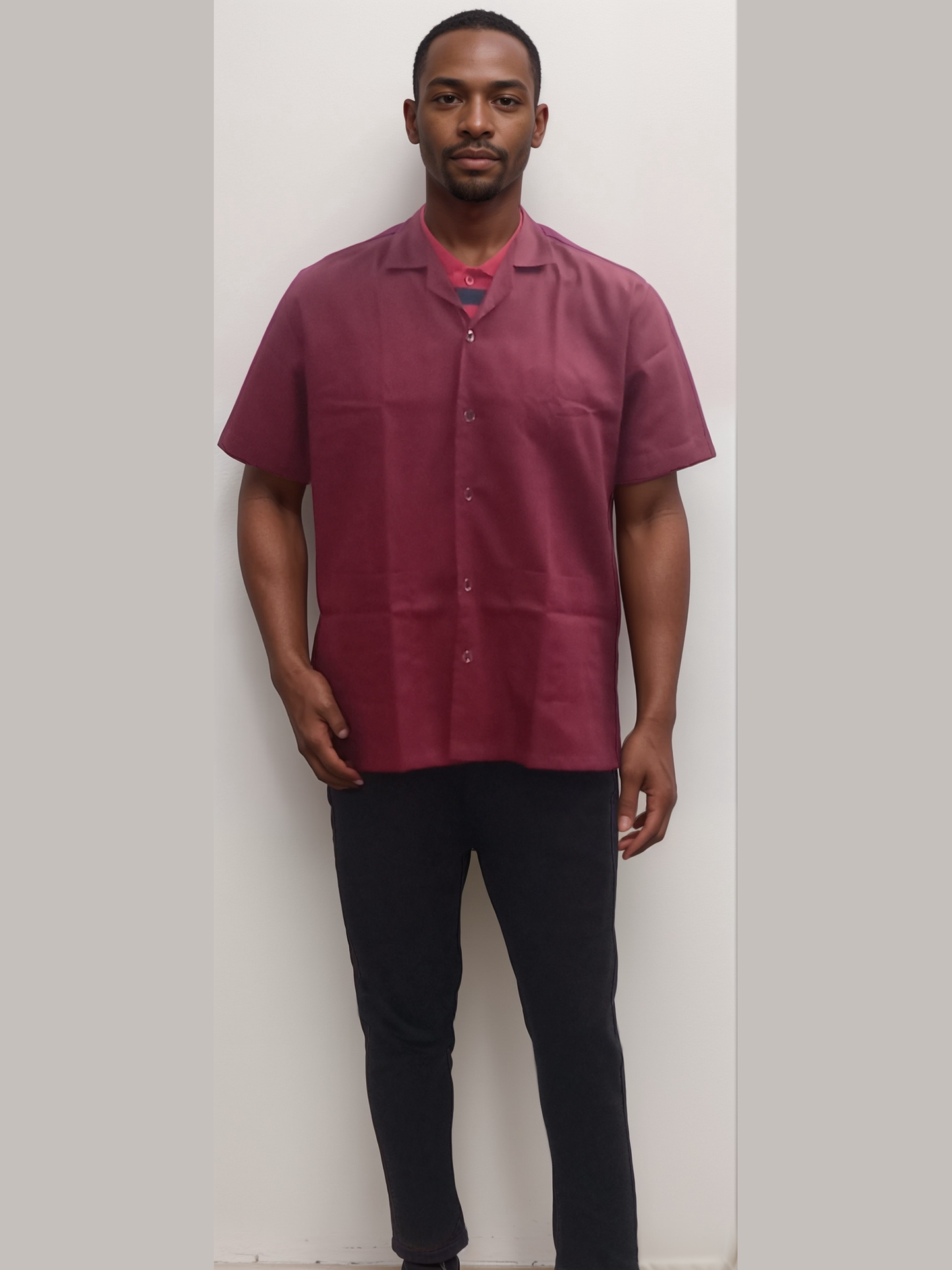 Maroon Half Sleeves Apron - J R GARMENTS