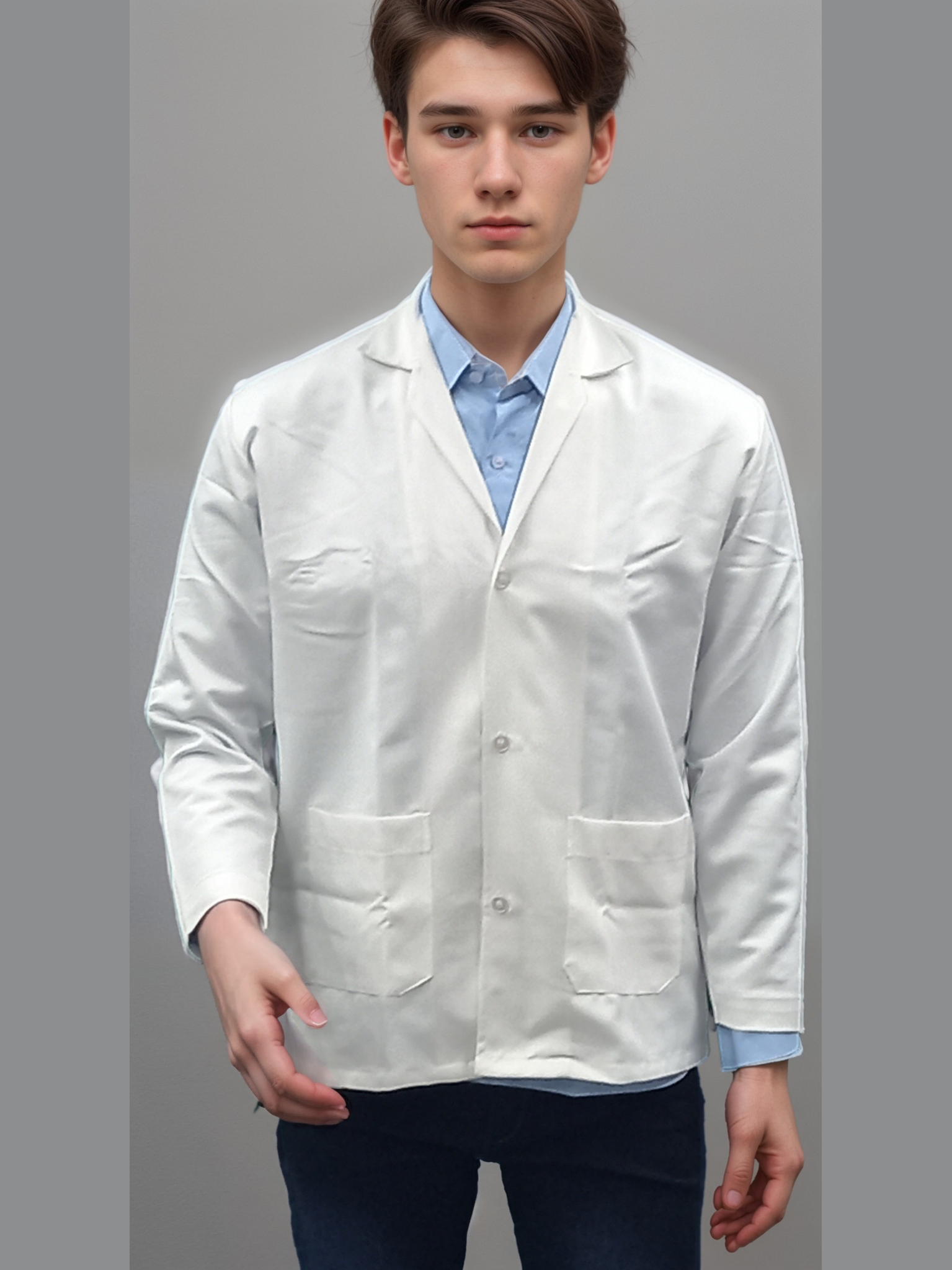 Apron Full Sleeves 3 Button - Premium Full Sleeve Apron for Ultimate Protection - J R GARMENTS