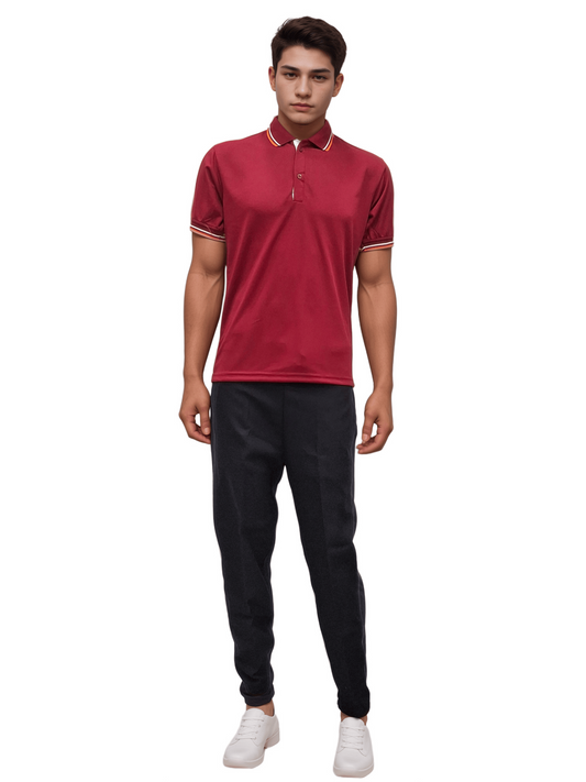HICKORY Maroon T Shirt - Comfortable and Stylish Everyday Wear - J R GARMENTS