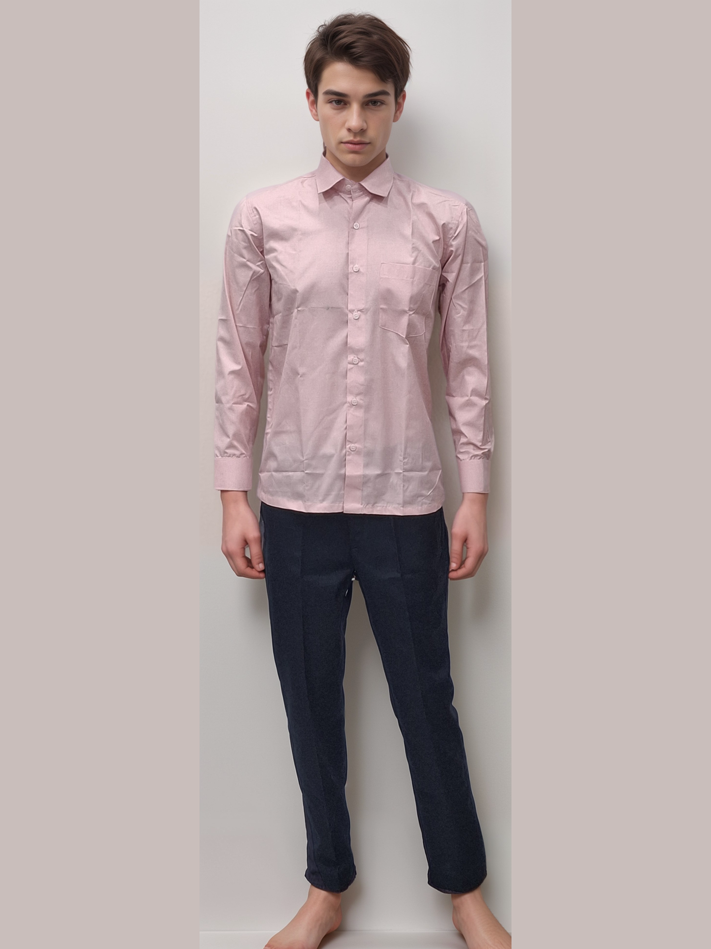Formal Shirt Gents Peach - J R GARMENTS
