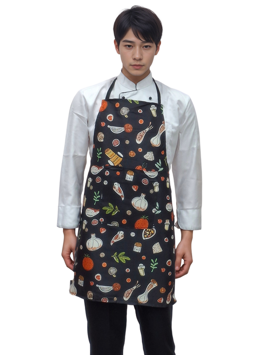 HICKORY Premium Designer Kitchen Apron – Green Essence for Stylish Chefs - J R GARMENTS