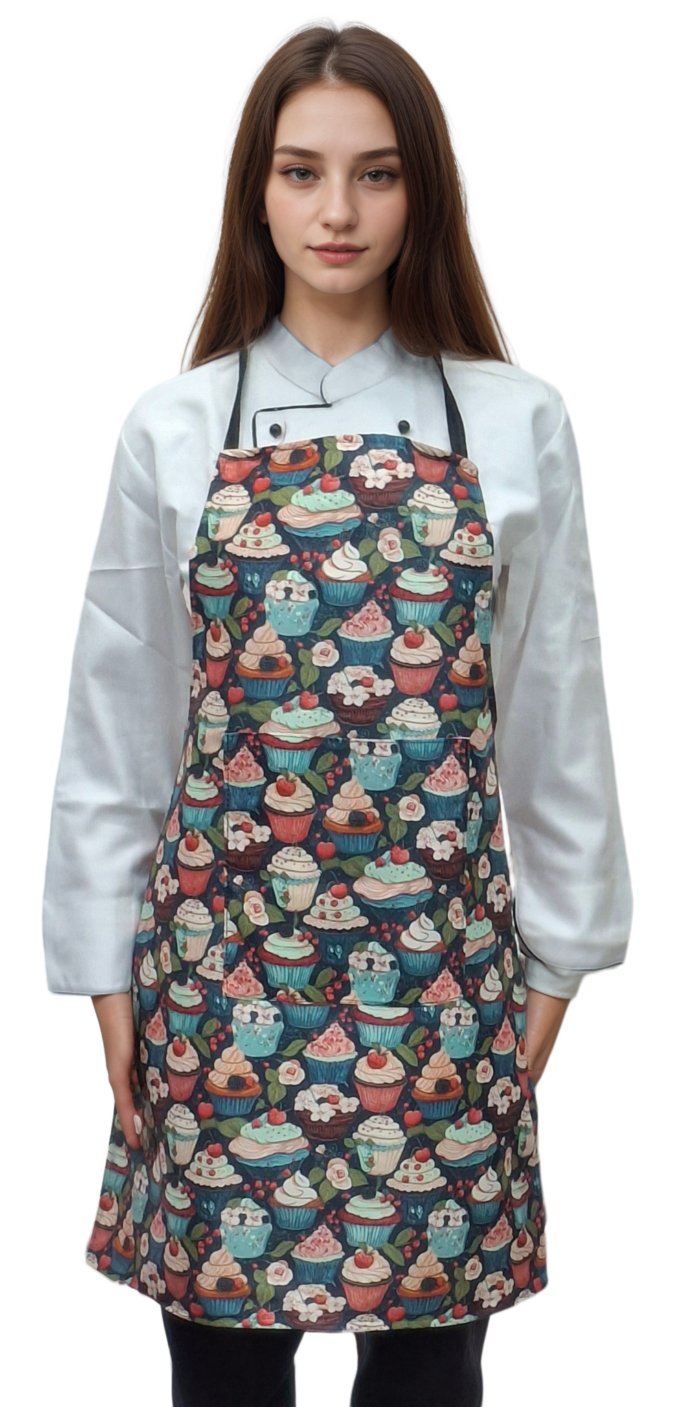 HICKORY Premium Printed Kitchen Apron – VELVET OVEN| Designer Apron for Open Kitchens & Café Counters