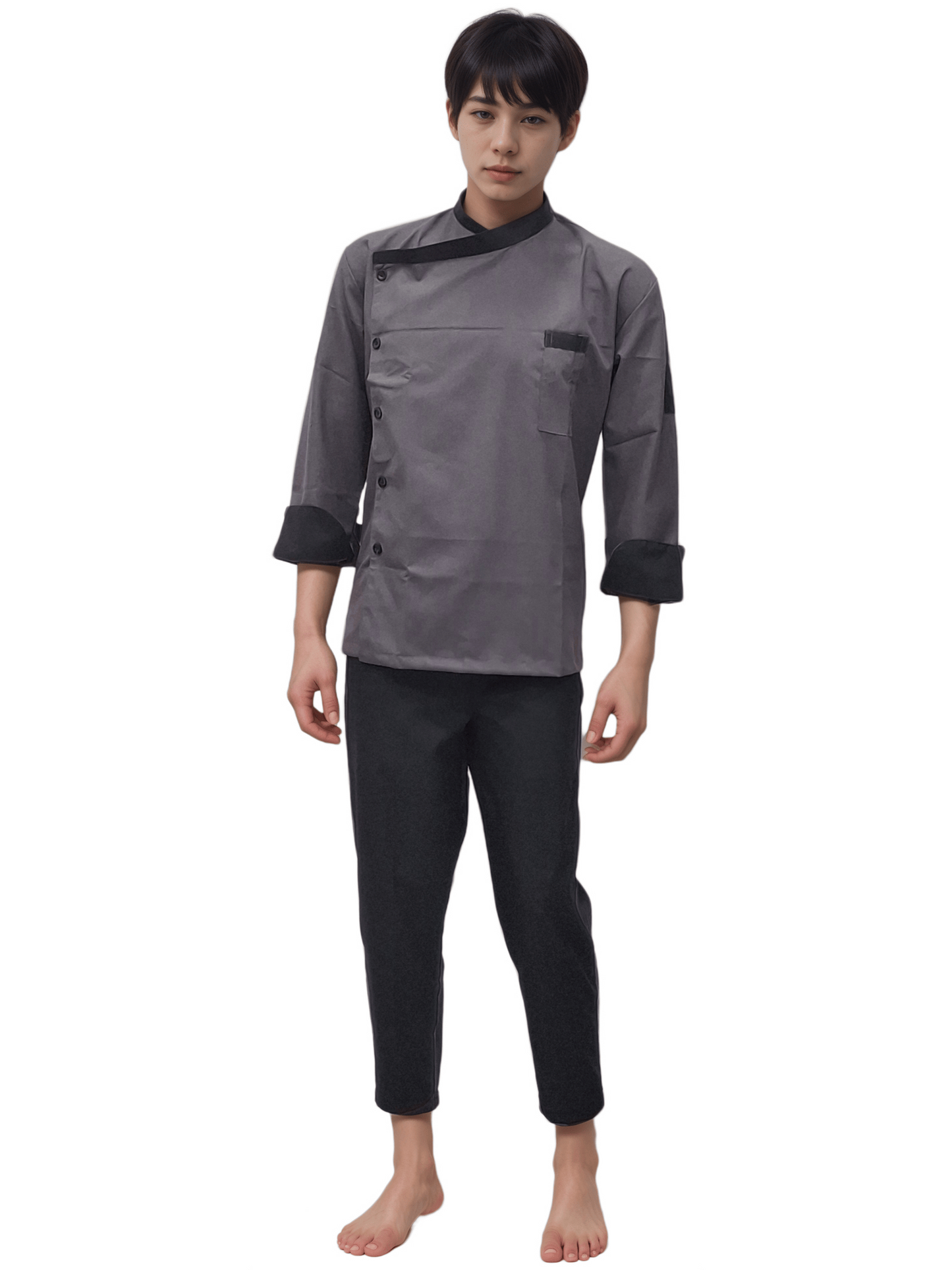 Chef Coat - Stylish Rusty Grey Chef Coat for Culinary Professionals - J R GARMENTS