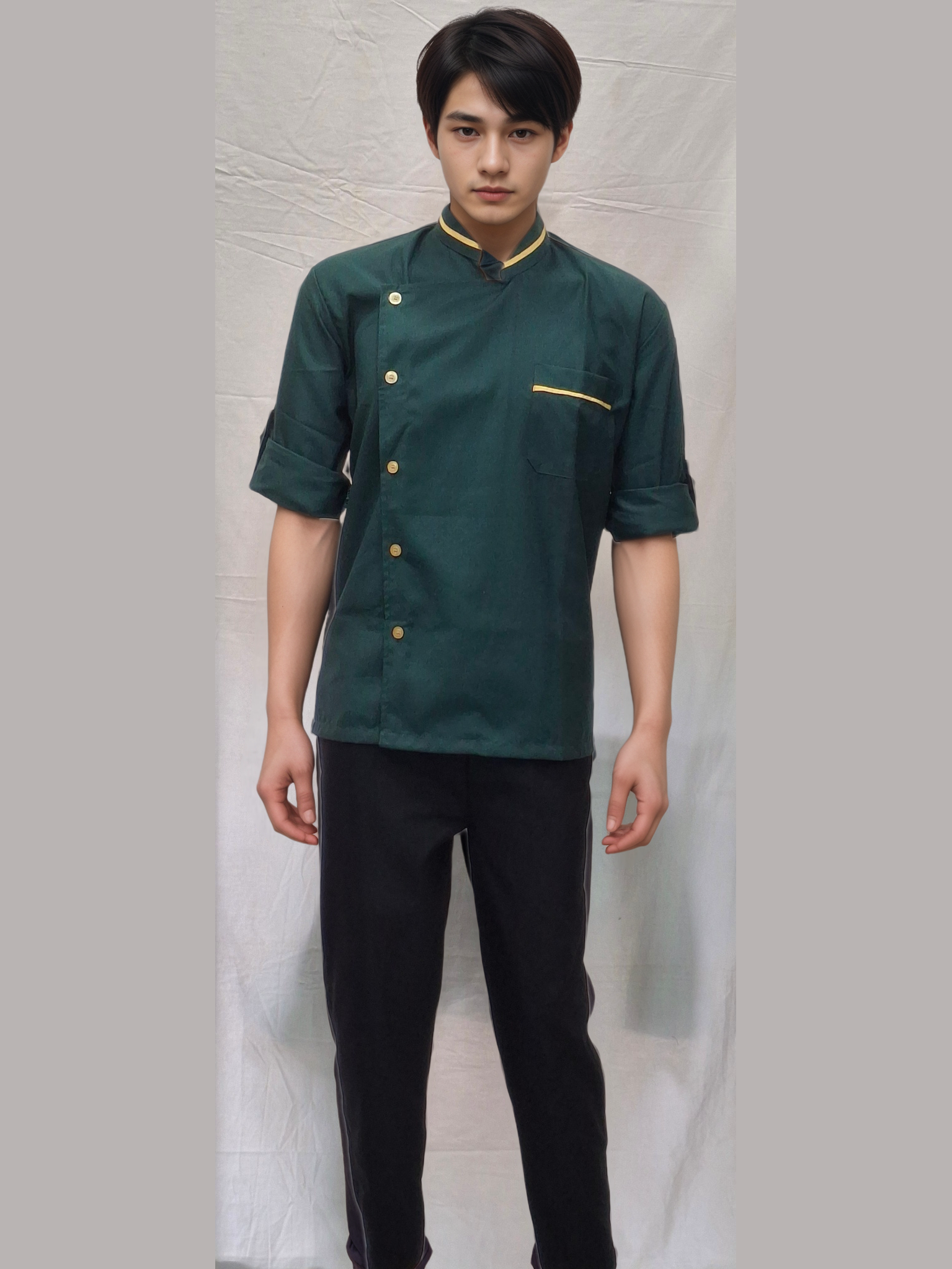 Bottle Green Chef Coat for Professional Chefs and Culinary Enthusiasts - J R GARMENTS