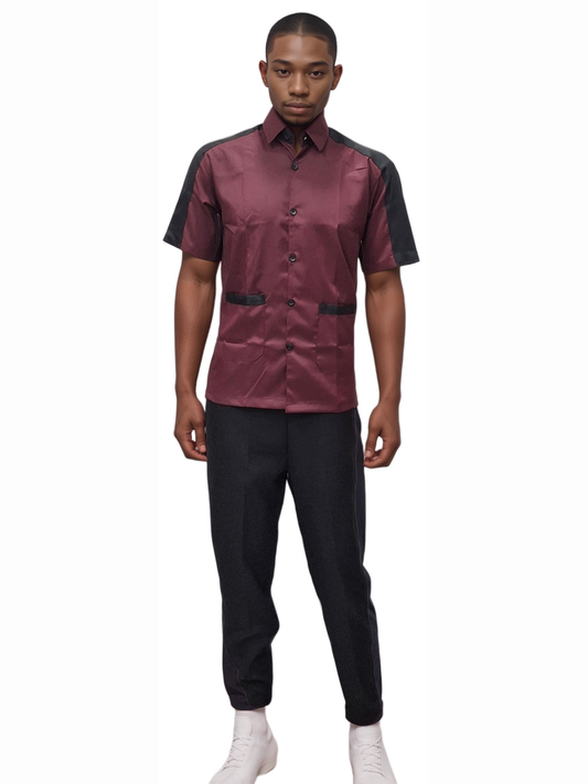 Helping Staff Shirt Maroon - Comfortable and Stylish Support Apparel - J R GARMENTS