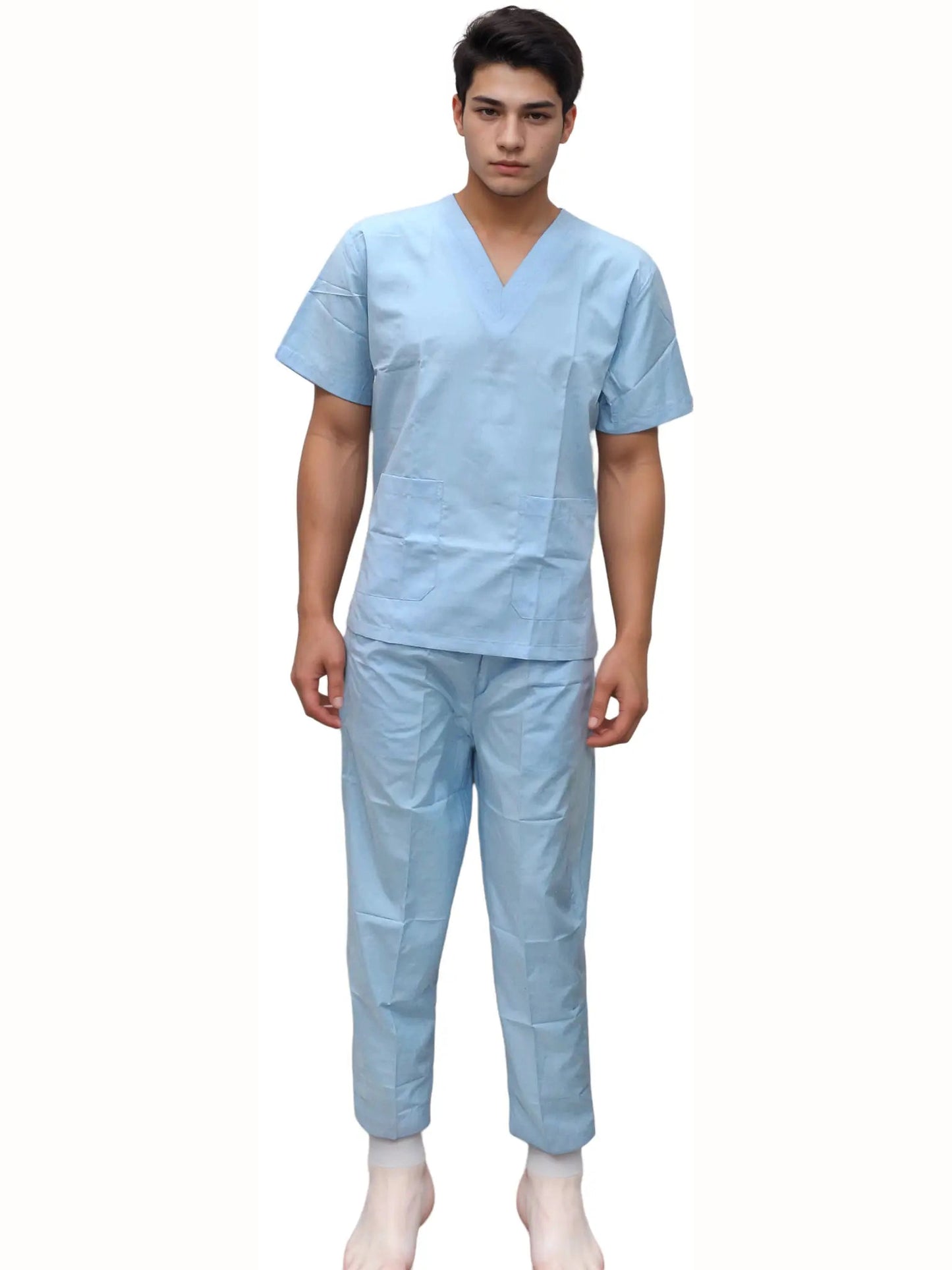 Light Blue  Scrub Dress - Stylish and Comfortable Light Blue Scrub Dress for Healthcare Professionals - J R GARMENTS