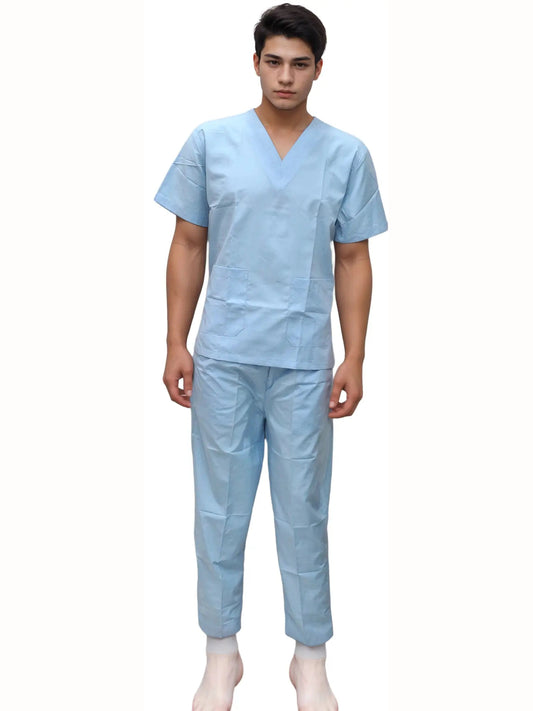 Light Blue  Scrub Dress - Stylish and Comfortable Light Blue Scrub Dress for Healthcare Professionals - J R GARMENTS