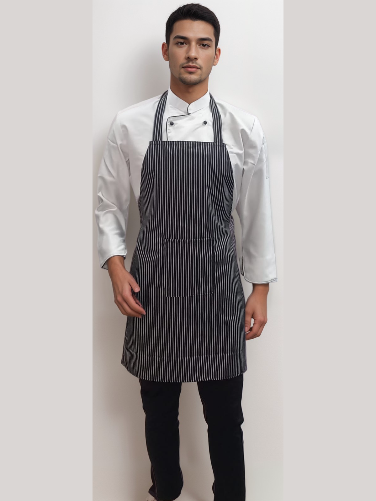 Kitchen Apron with Black & White Lining - Stylish Black and White Kitchen Apron - J R GARMENTS