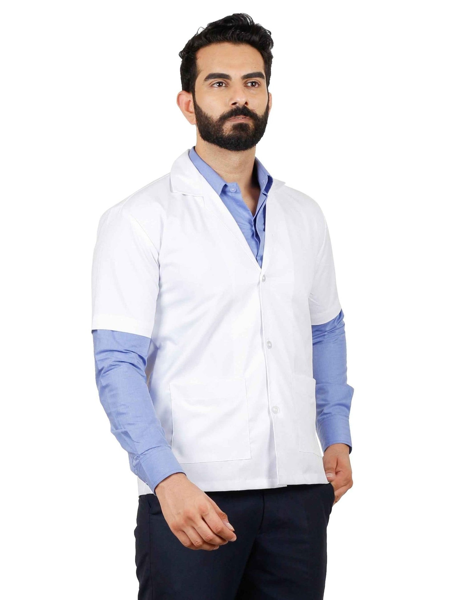 Apron Half Sleeves 3 Button - Stylish Half Sleeve Apron for Comfort and Functionality - J R GARMENTS