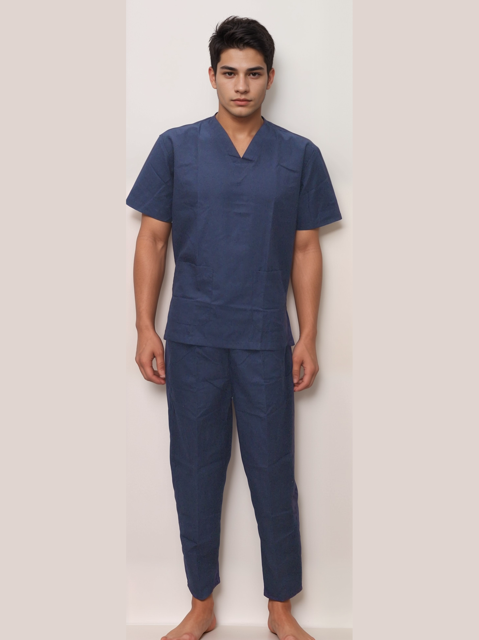 Scrub Dress Navy Blue - Comfort and Style for Healthcare Professionals - J R GARMENTS