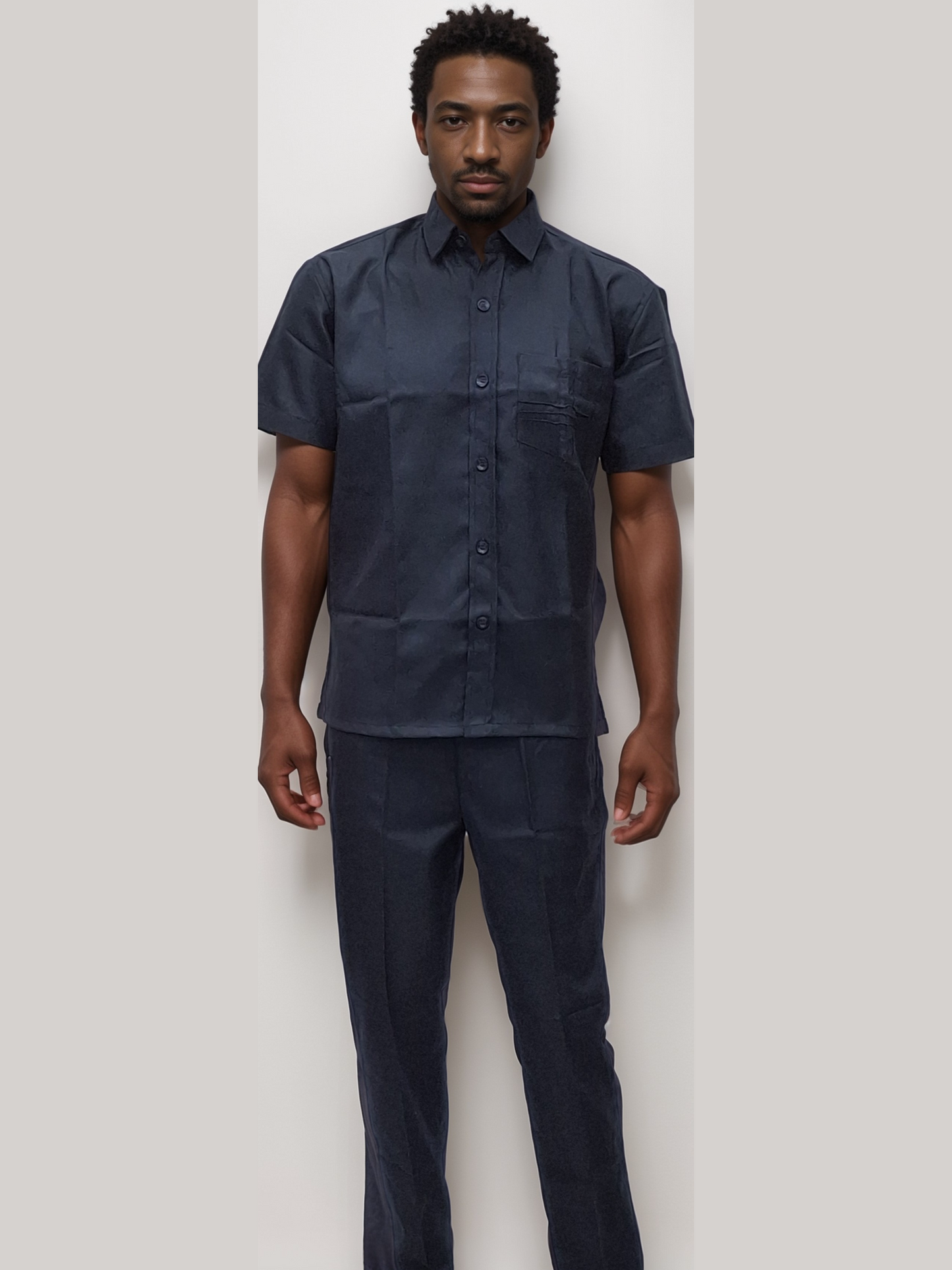Safari Top Navy , Bouncer Shirt | HICKORY - J R GARMENTS
