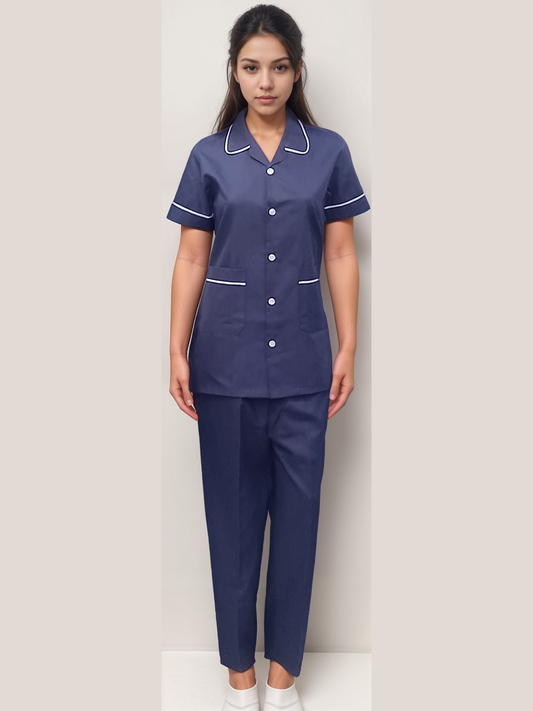 Nurse Dress Navy Blue - J R GARMENTS