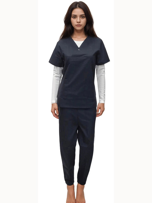 HICKORY Dark Navy Scrub – Comfortable and Stretchable Medical Uniform - J R GARMENTS