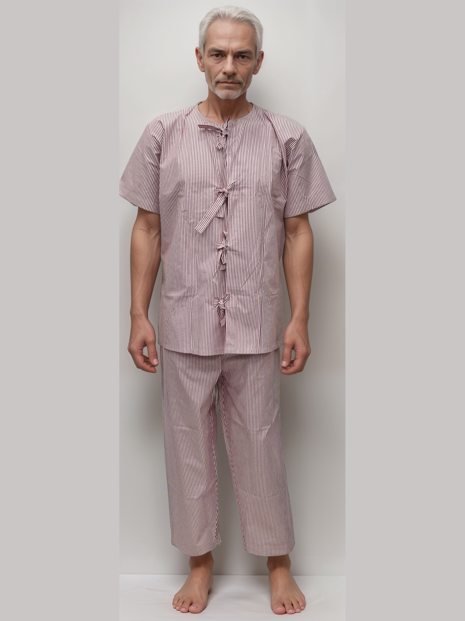 ICU Patient Dress Red Lining - J R GARMENTS