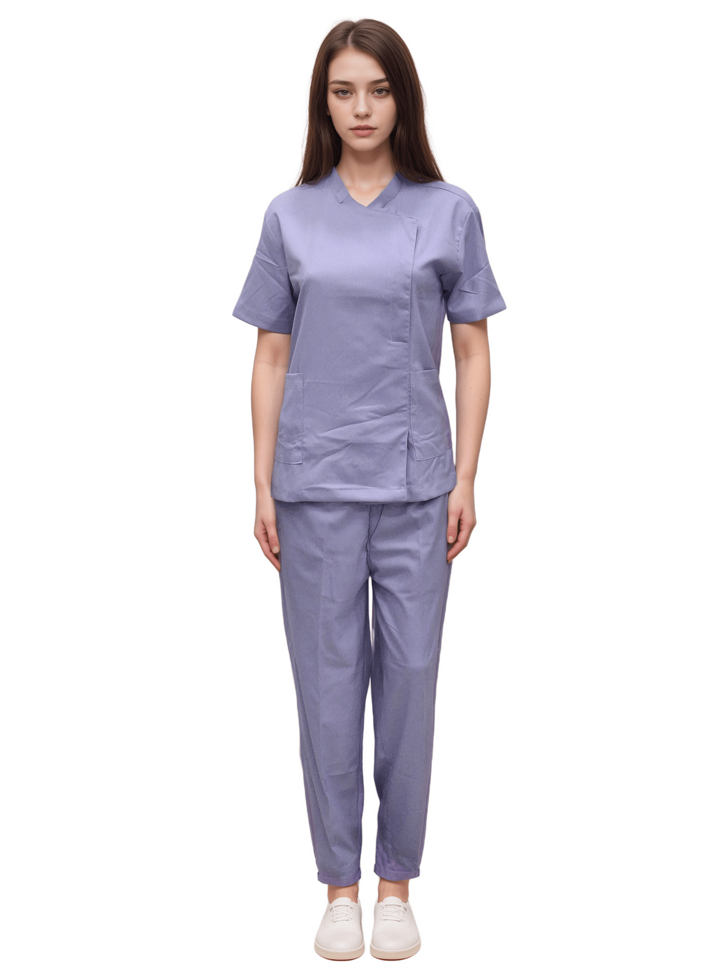 Stretchable Lilac Salon Uniform | Comfortable and Stylish Spa Wear by HICKORY - J R GARMENTS